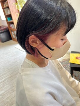 マイ ヘア デザイン 岡崎(MY hair design) 切りっぱなしボブ/エアリーロング/美髪/ピンクブラウン/岡崎