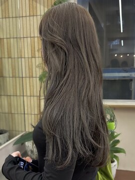 パークレーン アイス イヴェン(park lane ICI yeven) ブリーチなし オリーブグレージュ レイヤーカット/momoka