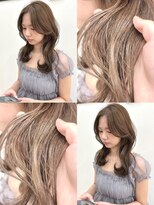 ロックス バイ マグ 松本(rocks BY MAG)&nbsp;20代30代ブリーチ無しWカラー透明感ミルクティーベージュ