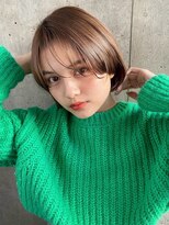 マルツ 銀座(maltu)&nbsp;髪質改善カラー艶髪ボブベージュカラーことりベージュ銀座東京