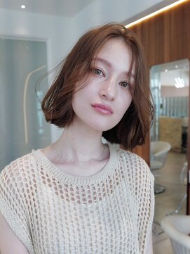 ケアリー 浦和美園(Carelly) 大人かわいい前髪セシルカットココアブラウンフリンジウェーブ