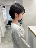 丸みショート/黒髪ショート/イメチェン/銀座/ショートカット