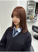 12710黒髪韓国風巻き内巻きワンカールボブレイヤーカット