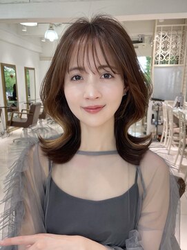 フォルテ 表参道店(FORTE) 【フォルテ千鶴】縮毛矯正/アプリコットオレンジ/ハイライト