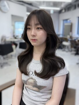 ハピネス 梅田茶屋町店(HAPPINESS) 韓国風/レイヤーカット/顔周り/顔まわり/髪質改善/ベージュ