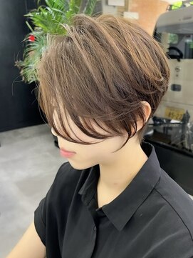 ブレス ヘアデザイン(BLESS hair design) 東静岡ショートボブくびれショートイルミナカラー顔周りレイヤー