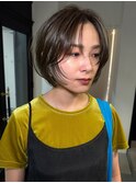 【表参道sheta】小顔カットショートボブオリーブグレー