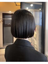 アコロン(acoron)&nbsp;ナチュラルミニボブ　新宿/髪質改善/透明感カラー/グレージュ