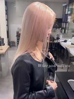 ベレーザ 渋谷(BELEZA)&nbsp;17205髪質改善全頭ブリーチリタッチカラーホワイトピンク