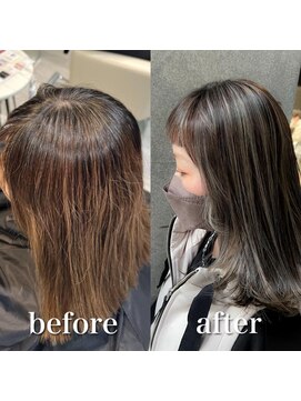 ステラバイケンジ 藤沢(STELLA by KENJE) 白髪ぼかし細めハイライト30代40代50代【藤沢　藤沢駅】