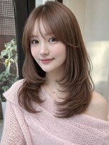 ナナローネス 渋谷(nana loness) レイヤーカット くびれヘア まろやかベージュ 韓国風スタイル