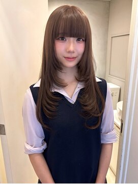 ペレ 栄 アネックス(PELE栄ANNEX) ピンクベージュ/アンブレラカラー/クールショート/前髪/栄