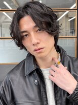 ソアメンズ 渋谷(soar men's)&nbsp;社会人◎清潔感波巻きパーマ×センターパートで好印象