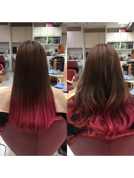 ディーリンク 南橋本店(HAIR MAKE DLINK) 派手色グラデーション