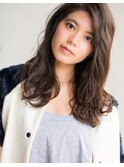 無造作カールロング　アンニュイウエーブ