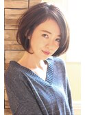 【３０代・４０代・５０代】毛先ワンカールナチュラルひし形ボブ