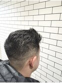 ナチュラルアッシュトップフェードバーバーショート