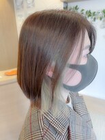 ヘアースパパズ(hair spa PAZ) 大人かわいい☆インナーカーキグレージュボブ/祐天寺/髪質改善