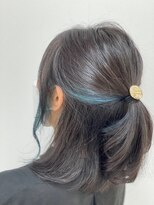 ヘアポジション 大曲飯田店(HAIR Position)&nbsp;イヤリングカラー×コバルト