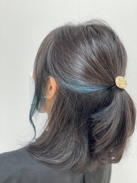 ヘアポジション 大曲飯田店(HAIR Position) イヤリングカラー×コバルト