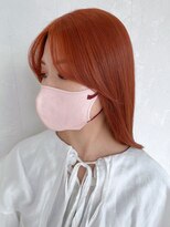 アルバム 池袋(ALBUM) オレンジベージュ_グレージュカラーボブウルフ_ba419292