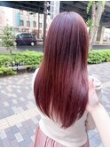 大人ガーリーモードピンクチョコレート池袋オージュア艶髪