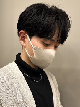 エルマーク 梅田中津(L-MARK) センターパートニュアンスパーマ韓国カルマパーマコンマヘア