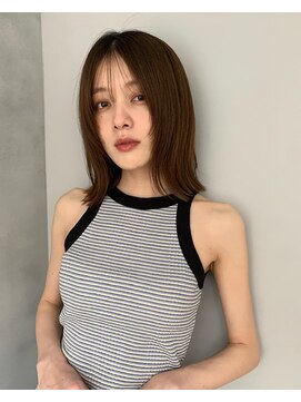 ガーランドギンザ(Garland Ginza) シースルーバング　鎖骨ボブ　結べるボブ