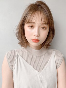 キリ 表参道(kyli) *前髪 マチルダボブ ピンクベージュ インナーグレージュ