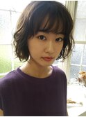 小顔ミセスヘア×ゆるふわボブパーマ