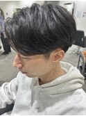 メンズマッシュセンターパートスパイラルパーマニュアンスパーマ