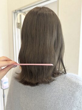 ポジ(poji) ミルクティーベージュカラー　ケアブリーチカラー　ミディアム