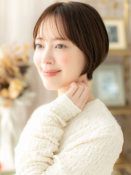 カバーヘアアンドスパ ブリス 浦和(COVER HAIR&SPA bliss) シールスルーバング前下がりミニボブショートa浦和20代30代40代