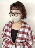 【三ツ井】前髪パーマ ブラウンカラー 暖色系カラー エヌドット