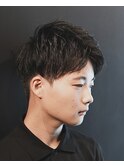 <理容室>メンズ 理容室 刈り上げ 七三