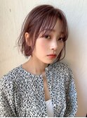オシャレでラフなショート×ピンクラベンダーアッシュ