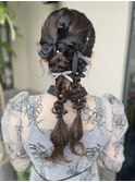 ツインアレンジ/リボンアレンジ/結婚式アレンジ