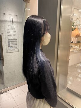 エイトヘアー(8 HAIR) インナーブルー　艶髪