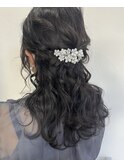 【お呼ばれヘアセット】ゆるっとハーフアップ　畑瀬彩華