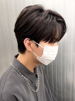 センターパートニュアンスパーマ韓国カルマパーマコンマヘア