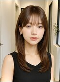 ★大人可愛いハッシュレイヤーカット/小顔前髪/ココアブラウン