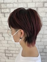 ヘアーアンドメイク ニューヨークニューヨーク 姫路店(Hair&Make NYNY) ショートスタイル×赤メッシュ/インナーカラー