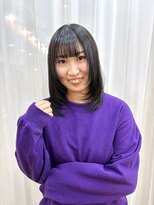 エトネ ヘアーサロン 仙台駅前(eTONe hair salon)&nbsp;【内巻きレイヤー×ブルーブラック】