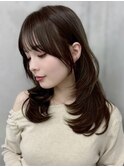 レイヤーカットハッシュカット髪質改善顔周り前髪ボブブリーチ