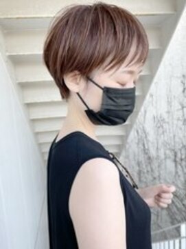 Ruufus恵比寿南/白髪ぼかしハイライト/ショートボブ/髪質改善 白髪ぼかし×エアリーショート/40代50代の若見えヘア