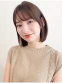 ミディアムレイヤー、外ハネボブ、グレージュ、脱白髪染め☆