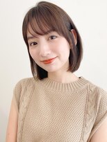 トゥーナ 表参道(tona)&nbsp;ミディアムレイヤー、外ハネボブ、グレージュ、脱白髪染め☆