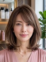 アルボーテルジェ(Art BeAute' ROUGET) 129白髪ぼかし/レイヤーボブ/ハイライトカラー