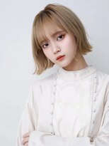 ボヌール 新宿(Bonheur)&nbsp;【髪質改善新宿】切りっぱなし韓国ボブxベージュカラー