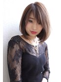 【まろやかな質感】ミルクティーアッシュ×ボブ